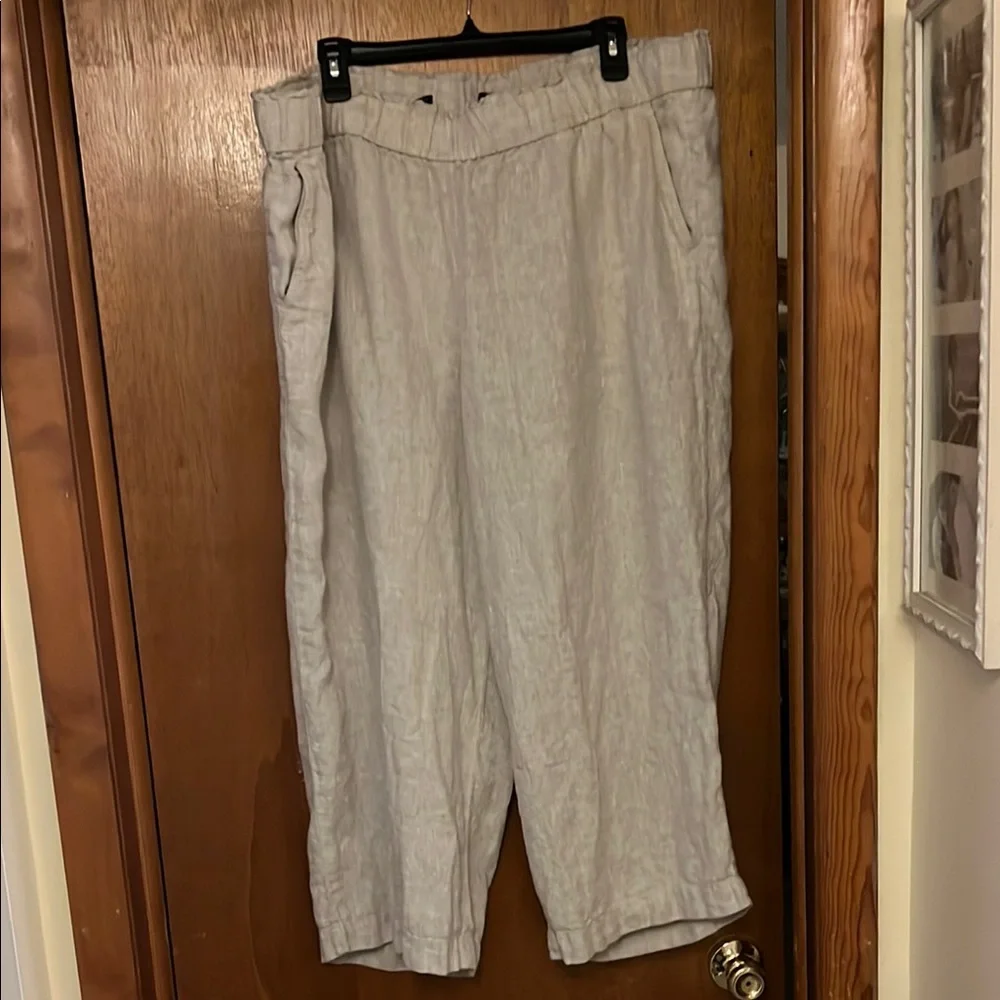 Talbots Natural Linen Pants - Picture 1 of 7